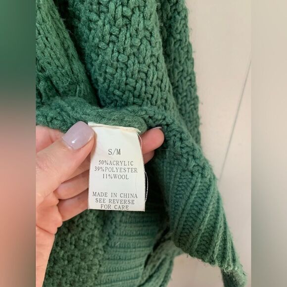 Wishlist Small Medium Green Knit Cardigan - Picture 4 of 6